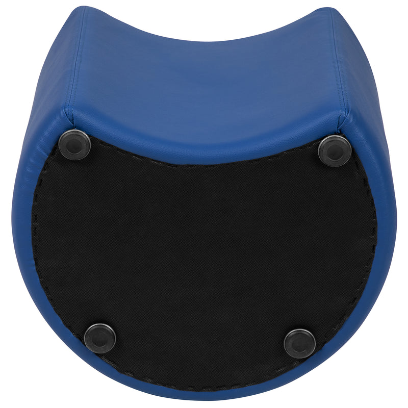 Soft Seating Flexible Moon for Classrooms and Common Spaces - 18" Seat Height (Blue)