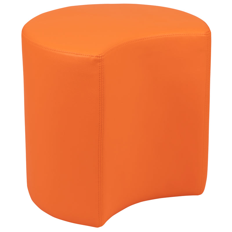 Soft Seating Flexible Moon for Classrooms and Common Spaces - 18" Seat Height (Orange)