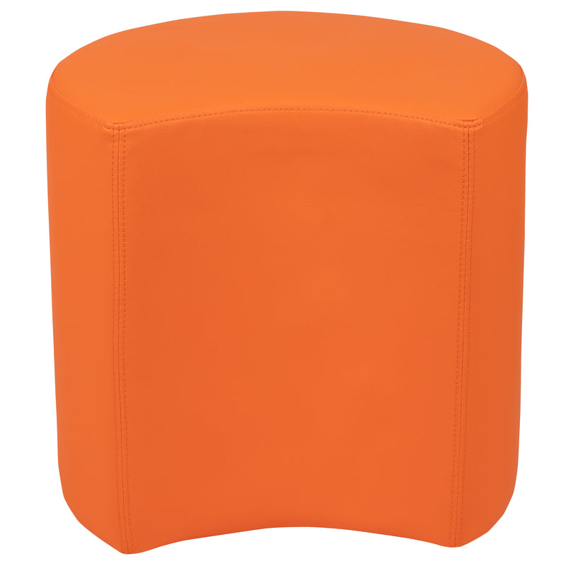 Soft Seating Flexible Moon for Classrooms and Common Spaces - 18" Seat Height (Orange)