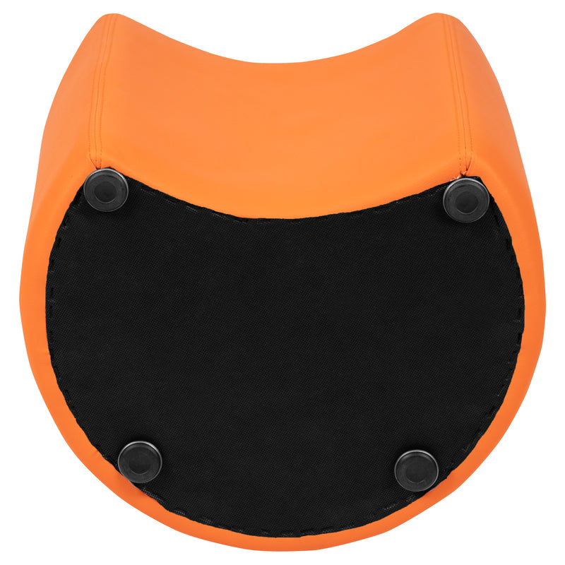 Soft Seating Flexible Moon for Classrooms and Common Spaces - 18" Seat Height (Orange)