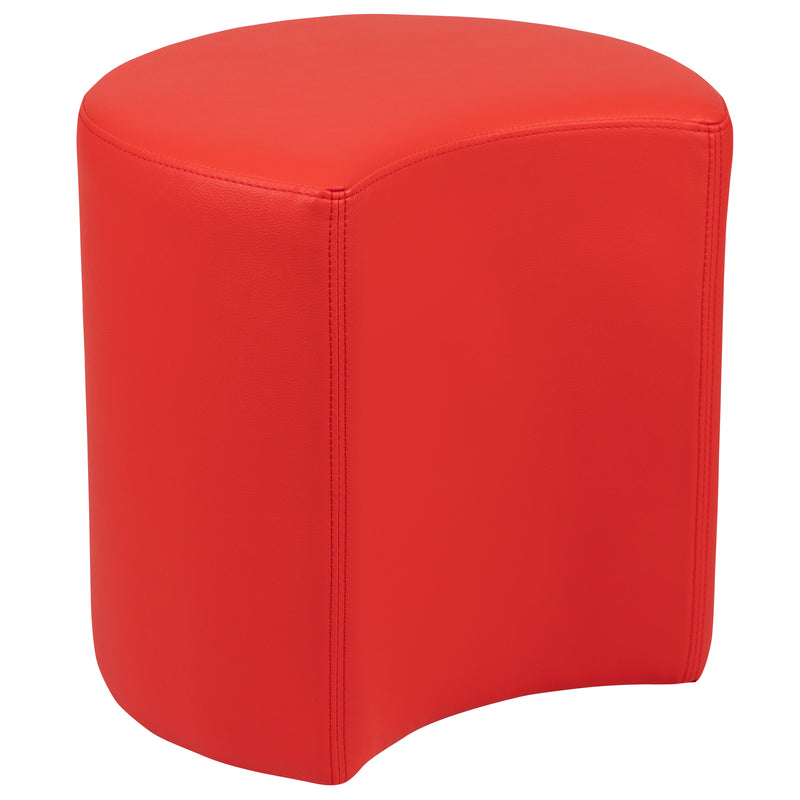 Soft Seating Flexible Moon for Classrooms and Common Spaces - 18" Seat Height (Red)