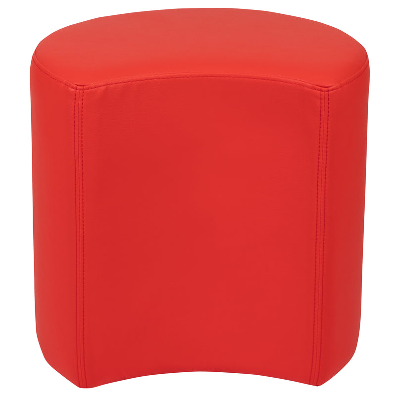 Soft Seating Flexible Moon for Classrooms and Common Spaces - 18" Seat Height (Red)