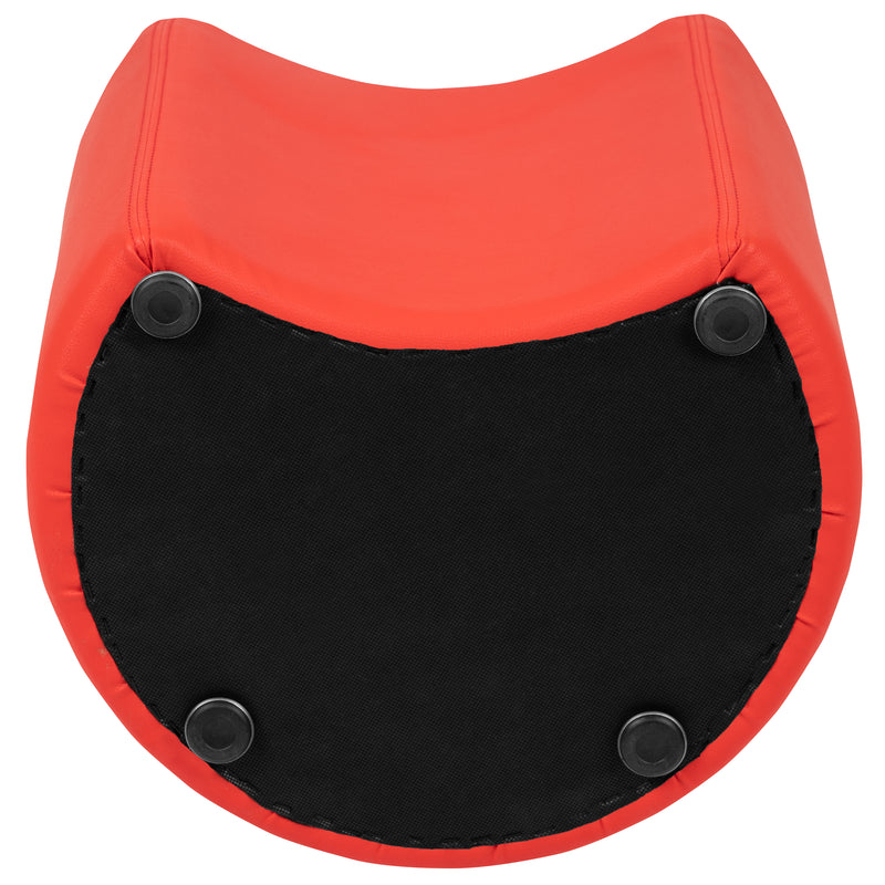 Soft Seating Flexible Moon for Classrooms and Common Spaces - 18" Seat Height (Red)