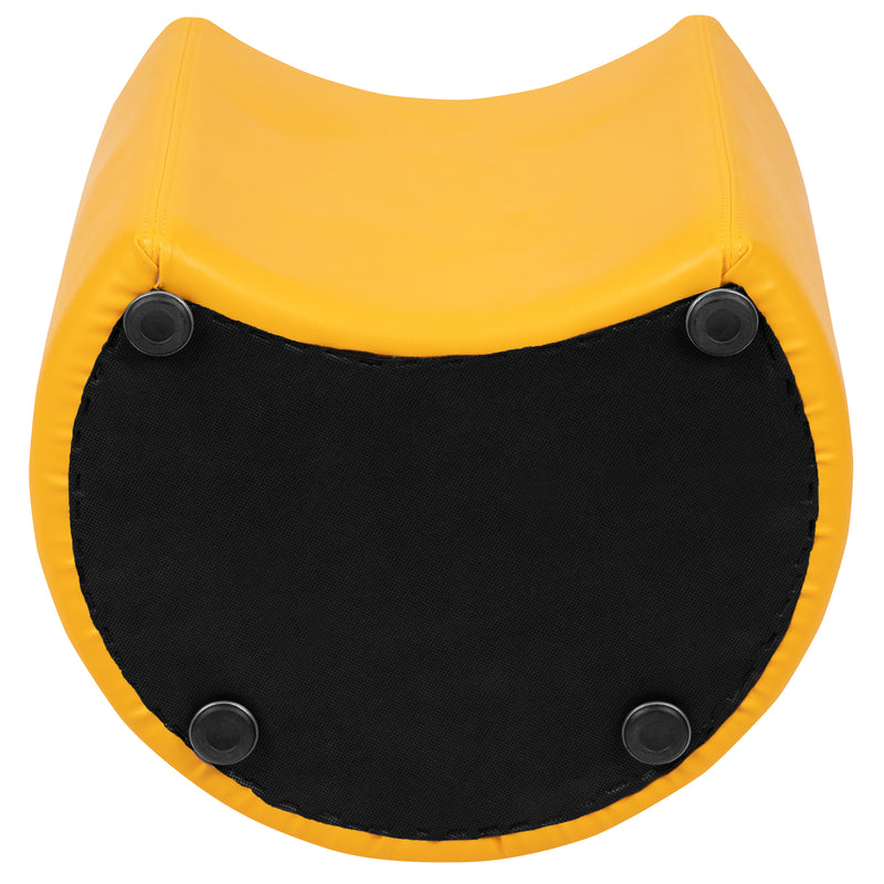 Soft Seating Flexible Moon for Classrooms and Common Spaces - 18" Seat Height (Yellow)