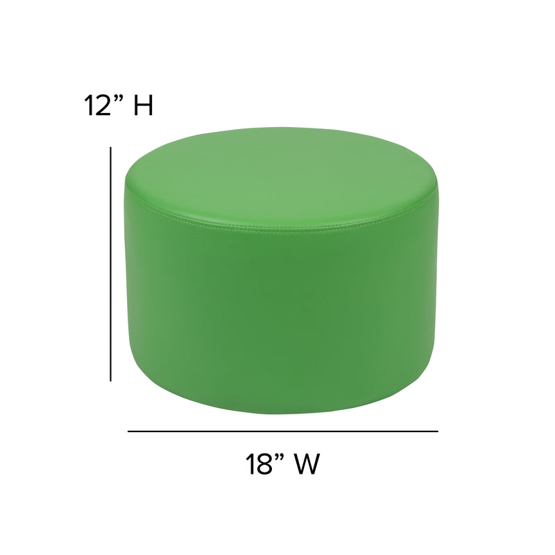 Soft Seating Flexible Circle for Classrooms and Daycares - 12" Seat Height (Green)