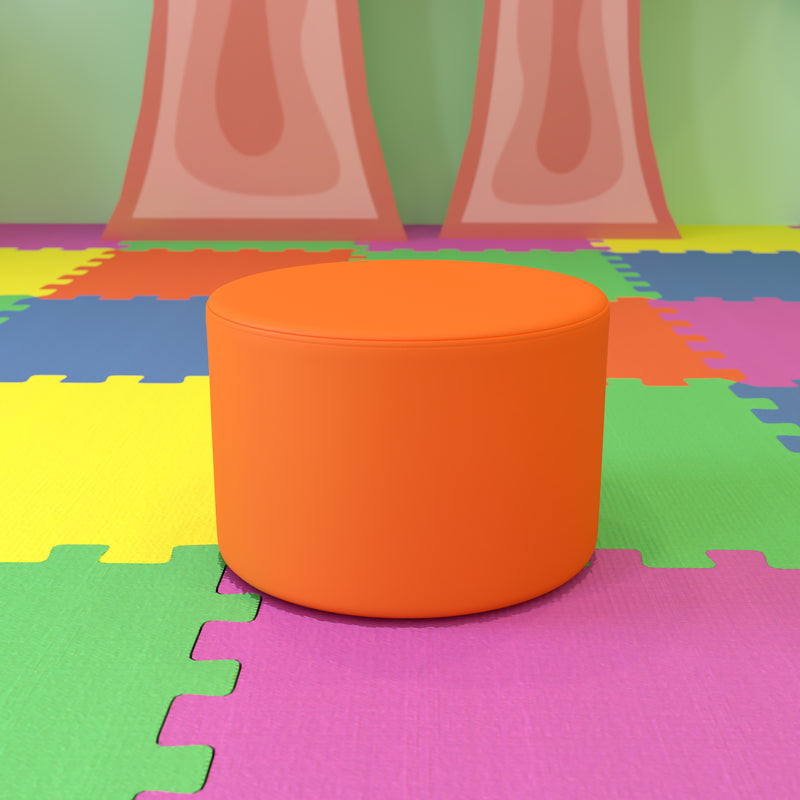 Soft Seating Flexible Circle for Classrooms and Daycares - 12" Seat Height (Orange)