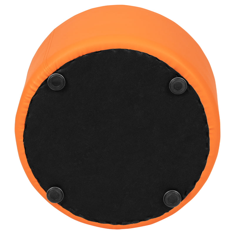 Soft Seating Flexible Circle for Classrooms and Daycares - 12" Seat Height (Orange)