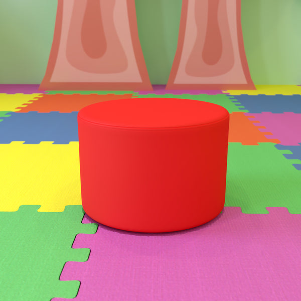 Soft Seating Flexible Circle for Classrooms and Daycares - 12" Seat Height (Red)