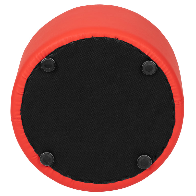 Soft Seating Flexible Circle for Classrooms and Daycares - 12" Seat Height (Red)