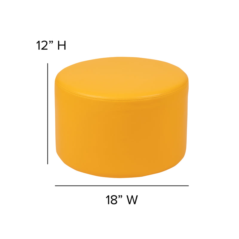 Soft Seating Flexible Circle for Classrooms and Daycares - 12" Seat Height (Yellow)