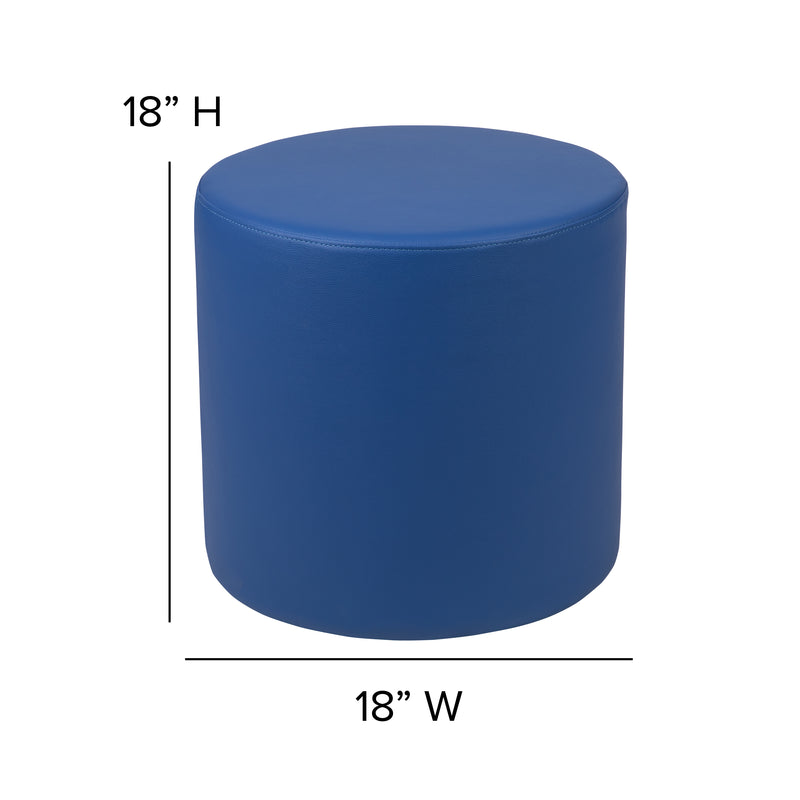 Soft Seating Flexible Circle for Classrooms and Common Spaces - 18" Seat Height (Blue)