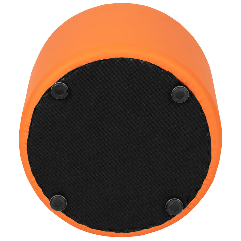 Soft Seating Flexible Circle for Classrooms and Common Spaces - 18" Seat Height (Orange)