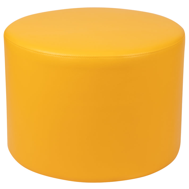 Large Soft Seating Flexible Circle for Classrooms and Common Spaces - Yellow (18" Height x 24" Diameter)