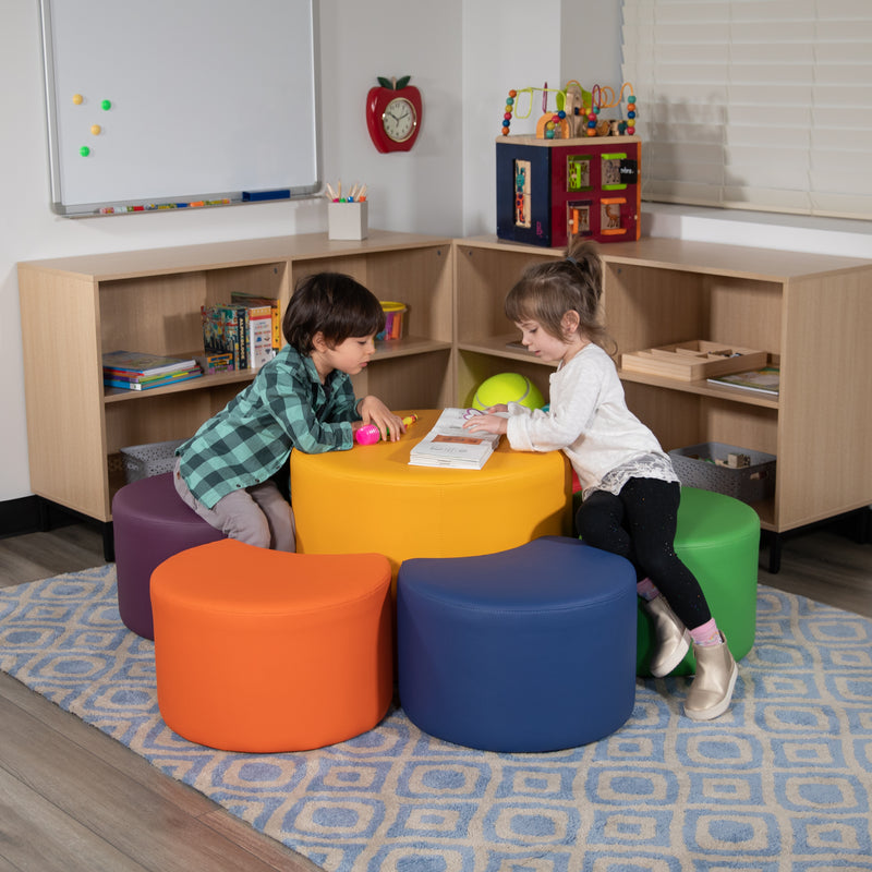 Large Soft Seating Flexible Circle for Classrooms and Common Spaces - Yellow (18" Height x 24" Diameter)