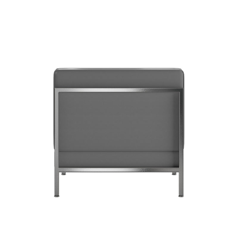 SINGLEWAVE Imagination Series Contemporary Gray Leathersoft Middle Chair