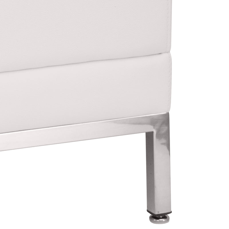 SINGLEWAVE Imagination Series Contemporary Melrose White LeatherSoft Middle Chair