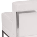 SINGLEWAVE Imagination Series Contemporary Melrose White LeatherSoft Middle Chair