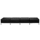 SINGLEWAVE Imagination Series Black LeatherSoft Four Seat Bench