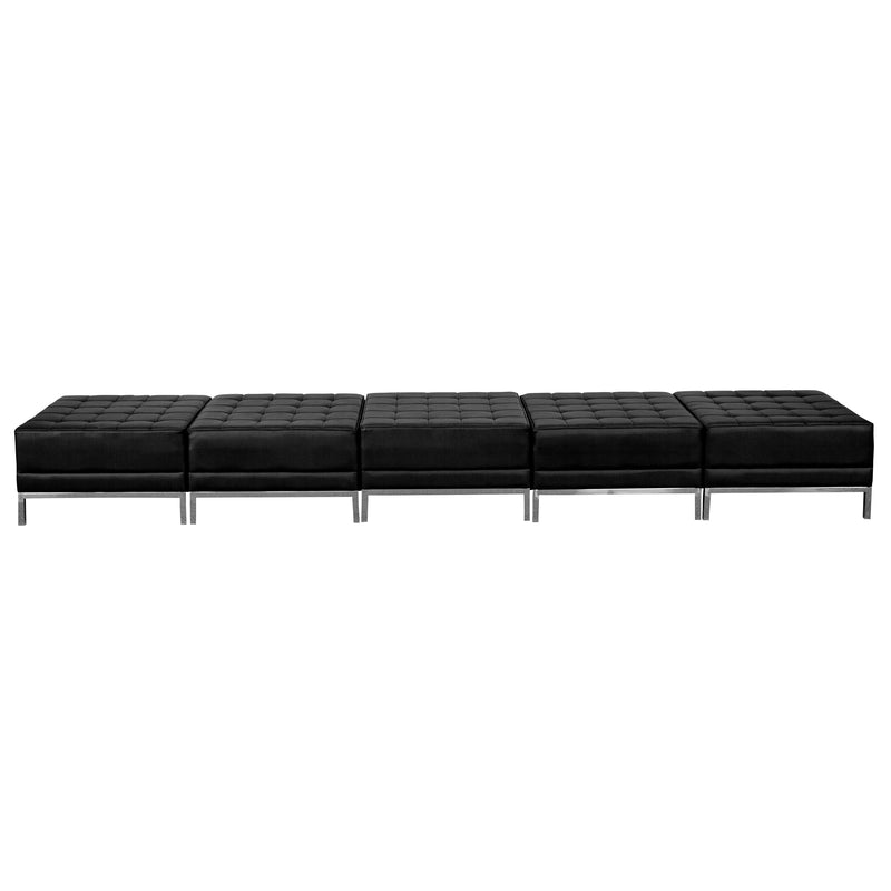 SINGLEWAVE Imagination Series Black LeatherSoft Five Seat Bench