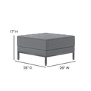 SINGLEWAVE Imagination Series Gray Leathersoft Ottoman