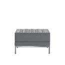 SINGLEWAVE Imagination Series Gray Leathersoft Ottoman