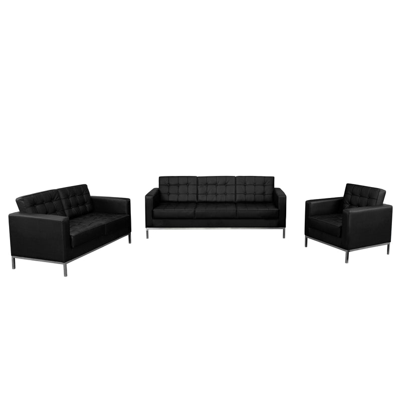 SINGLEWAVE Lacey Series Reception Set in Black LeatherSoft