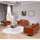 SINGLEWAVE Lacey Series Reception Set in Cognac LeatherSoft