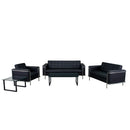 SINGLEWAVE Lesley Series Reception Set in Black LeatherSoft