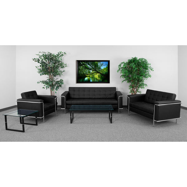 SINGLEWAVE Lesley Series Reception Set in Black LeatherSoft