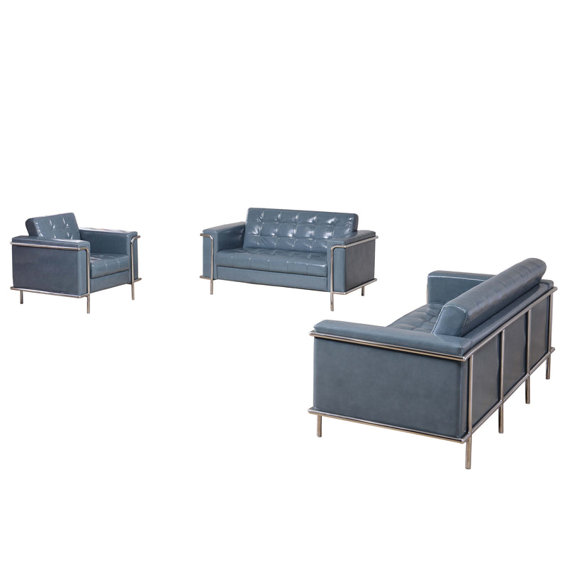 SINGLEWAVE Lesley Series Reception Set in Gray LeatherSoft