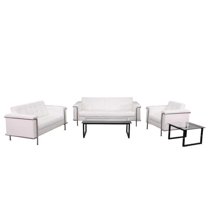 SINGLEWAVE Lesley Series Reception Set in Melrose White LeatherSoft