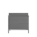 SINGLEWAVE Regal Series Contemporary Gray LeatherSoft Loveseat with Encasing Frame