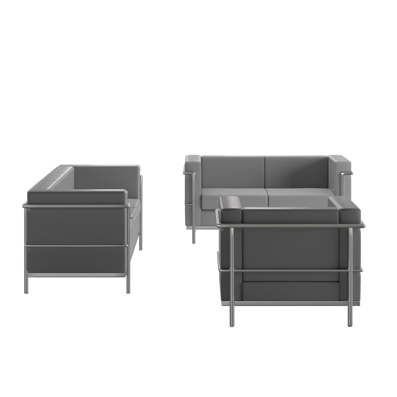 SINGLEWAVE Regal Series Reception Set in Gray LeatherSoft