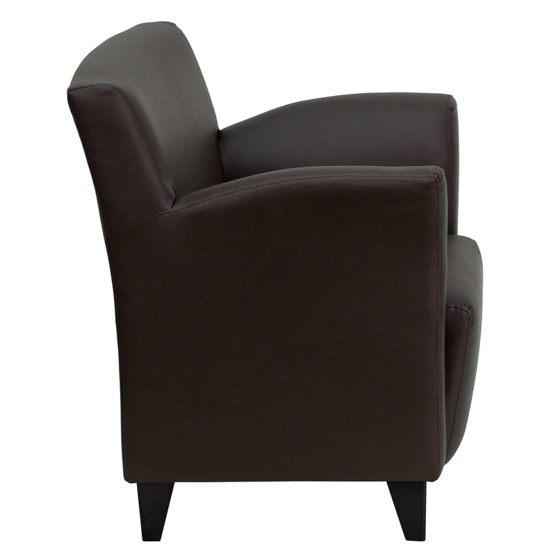 SINGLEWAVE Roman Series Brown LeatherSoft Lounge Chair