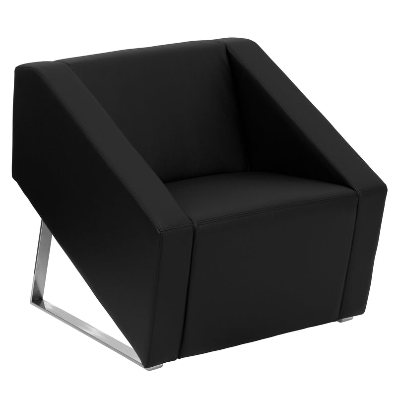 SINGLEWAVE Smart Series Black LeatherSoft Lounge Chair