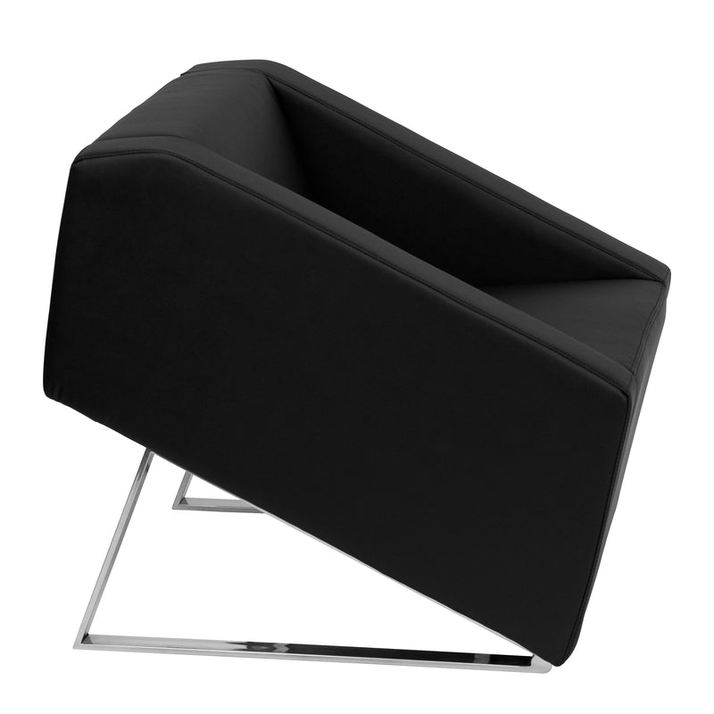 SINGLEWAVE Smart Series Black LeatherSoft Lounge Chair