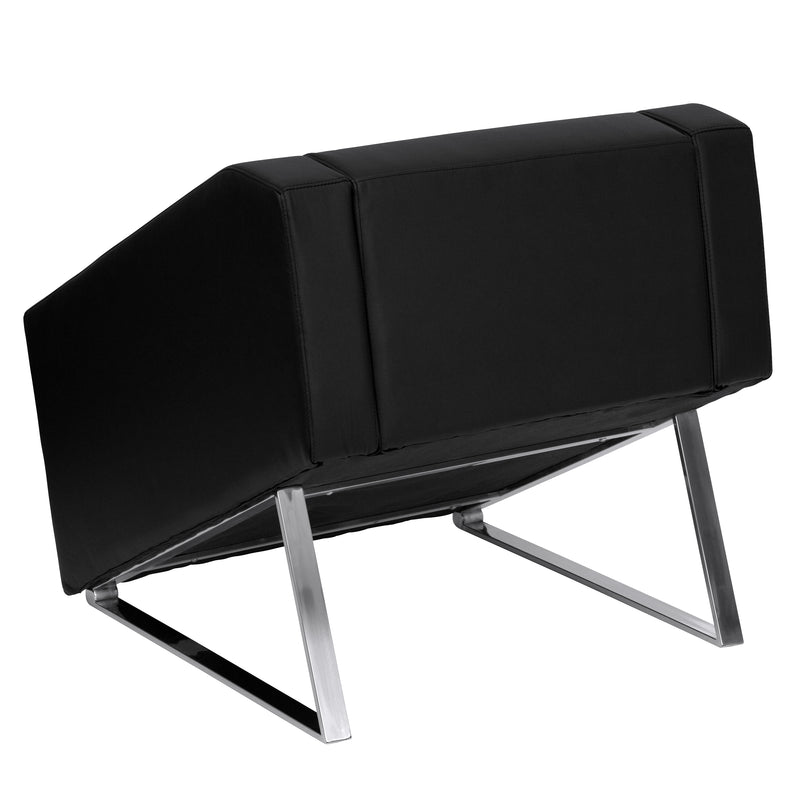 SINGLEWAVE Smart Series Black LeatherSoft Lounge Chair