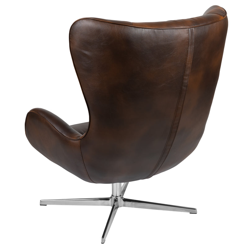 Bomber Jacket LeatherSoft Swivel Wing Chair