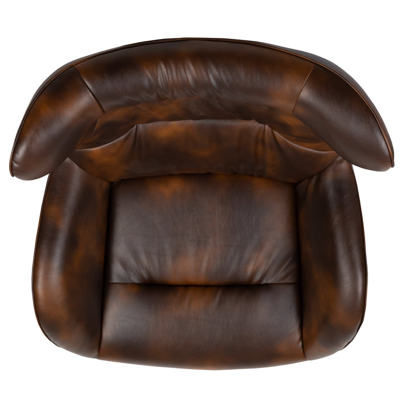 Bomber Jacket LeatherSoft Swivel Wing Chair