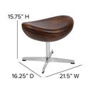 Bomber Jacket LeatherSoft Saddle Wing Ottoman