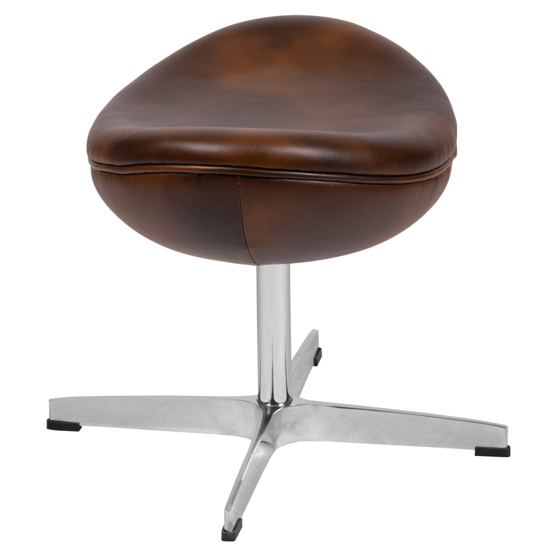 Bomber Jacket LeatherSoft Saddle Wing Ottoman