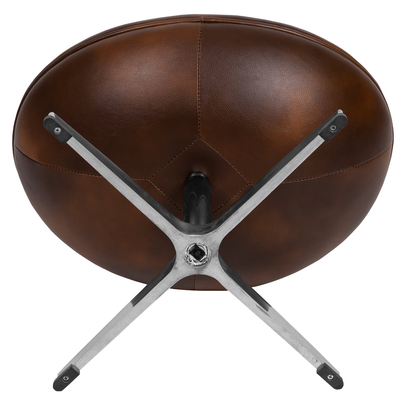 Bomber Jacket LeatherSoft Saddle Wing Ottoman