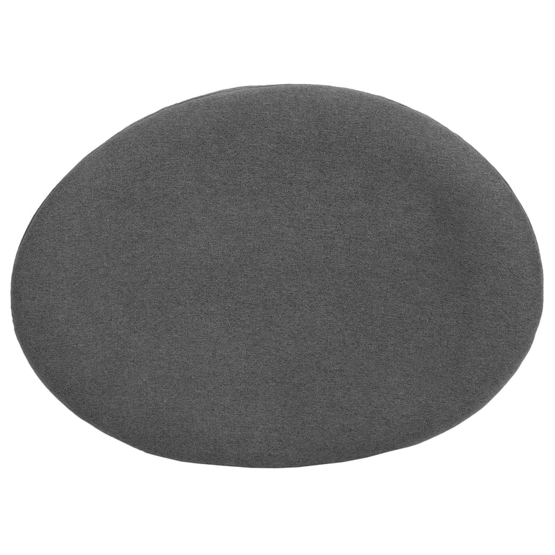 Gray Fabric Saddle Wing Ottoman